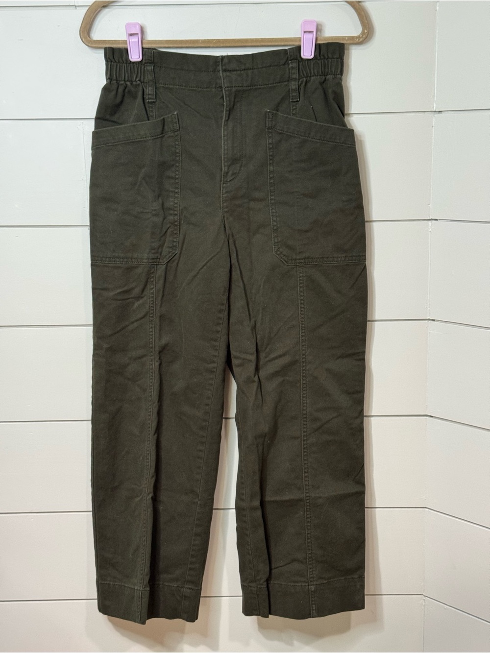 NEW LOFT Olive Green Utility Pants Size 8